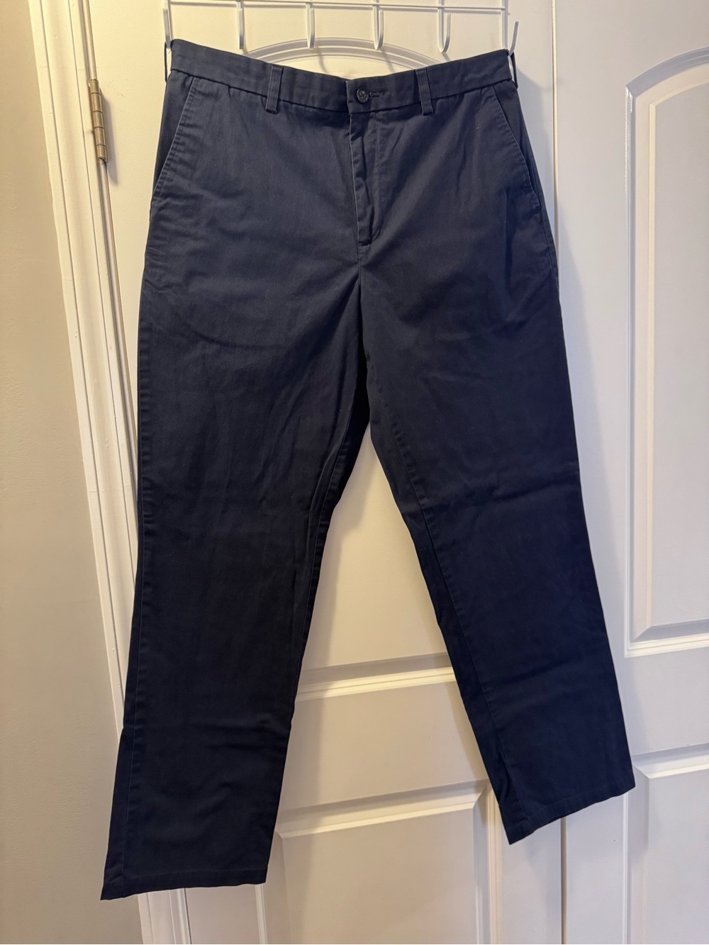 croft & barrow Navy and Brown Classic Fit Label Detail
